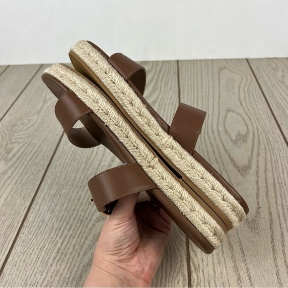 Stuart Weitzman Mykonos Two-Strap Slide Espadrille Sandals 8.5B Camel Tan $295 - Picture 6 of 8